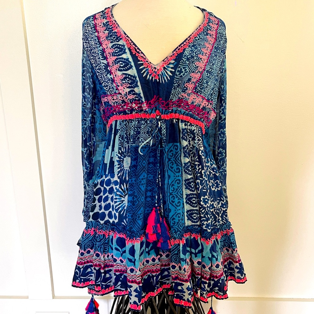 Hemant & Nandita silk mini dress